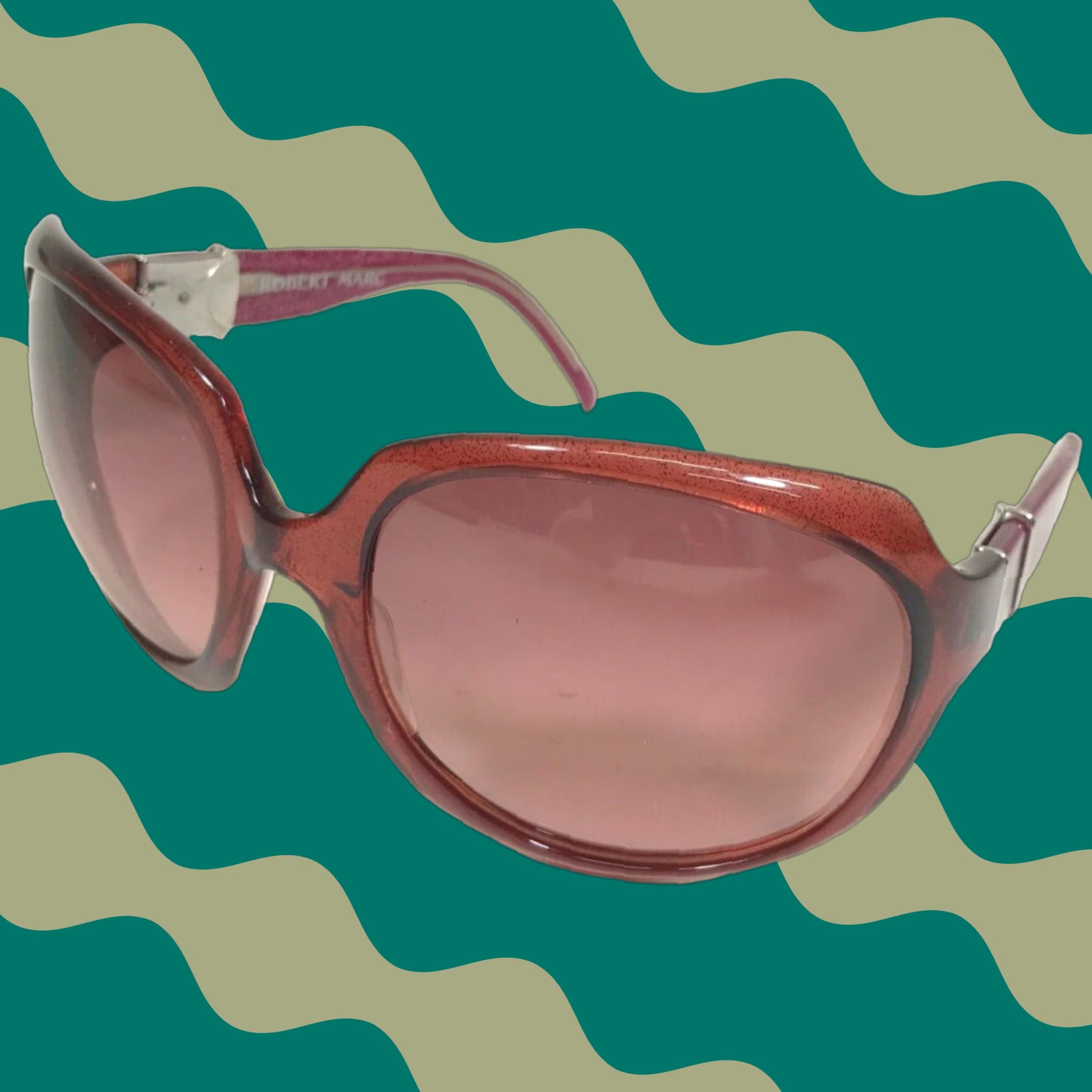 Marcs Robert Marc Sunglasses 607-106 Coral Pink Glitter  display picture 2