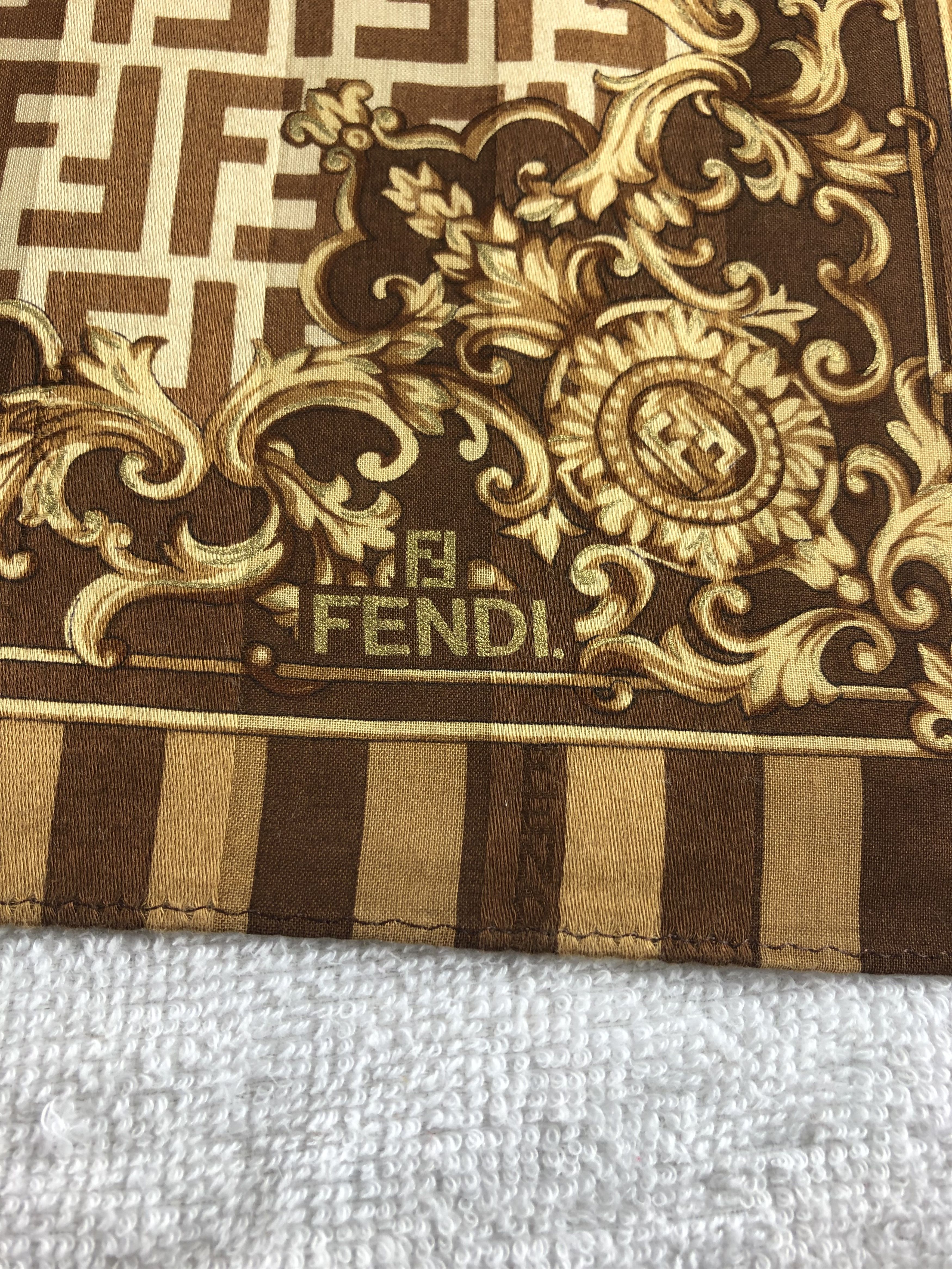Vintage Fendi Bandana / Handkerchief / Neckerchief A1395 Size ONE SIZE - 5 Thumbnail