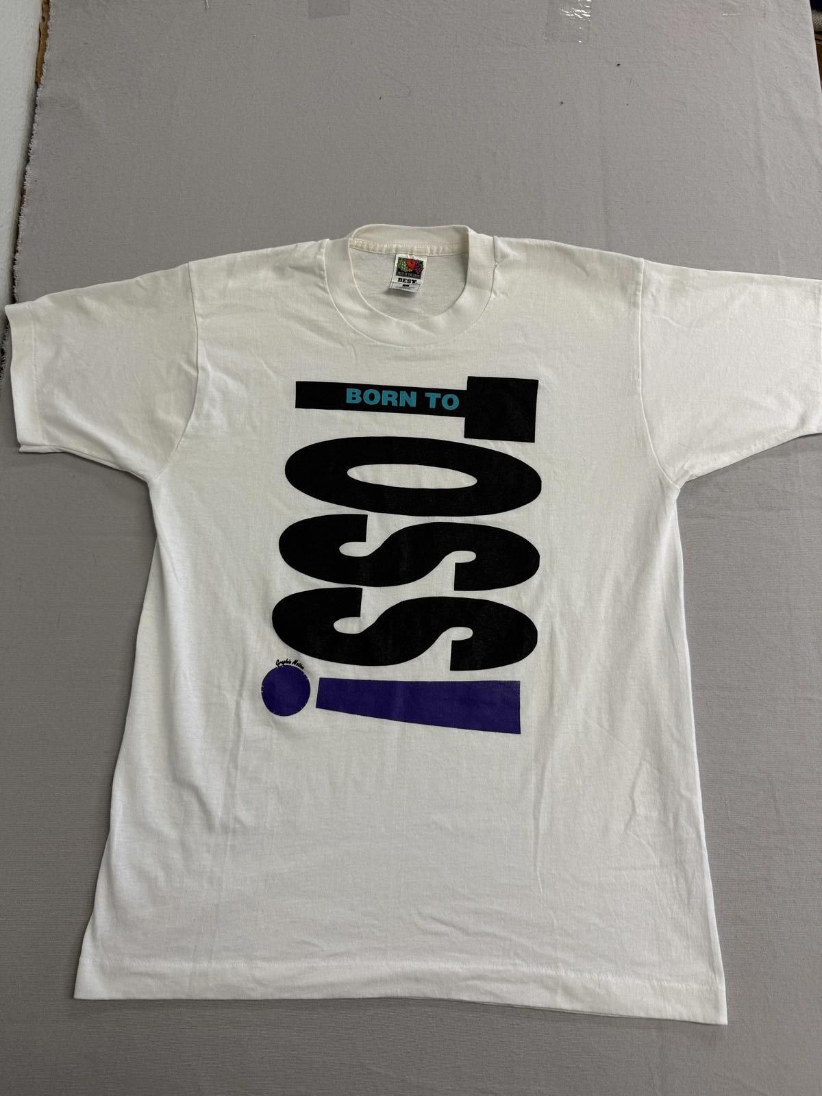 Fruit Of The Loom Vintage Born to Toss T-shirt 90s Cheerleader Tee - L Size US L / EU 52-54 / 3 - 1 Thumbnail
