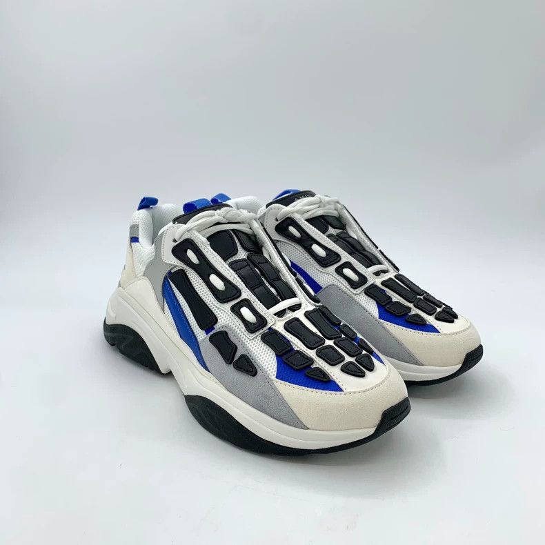 Amiri Amiri Color-blocked round toe lacing thick-soled sneakers 2 Size US 11 / EU 44 - 2 Thumbnail