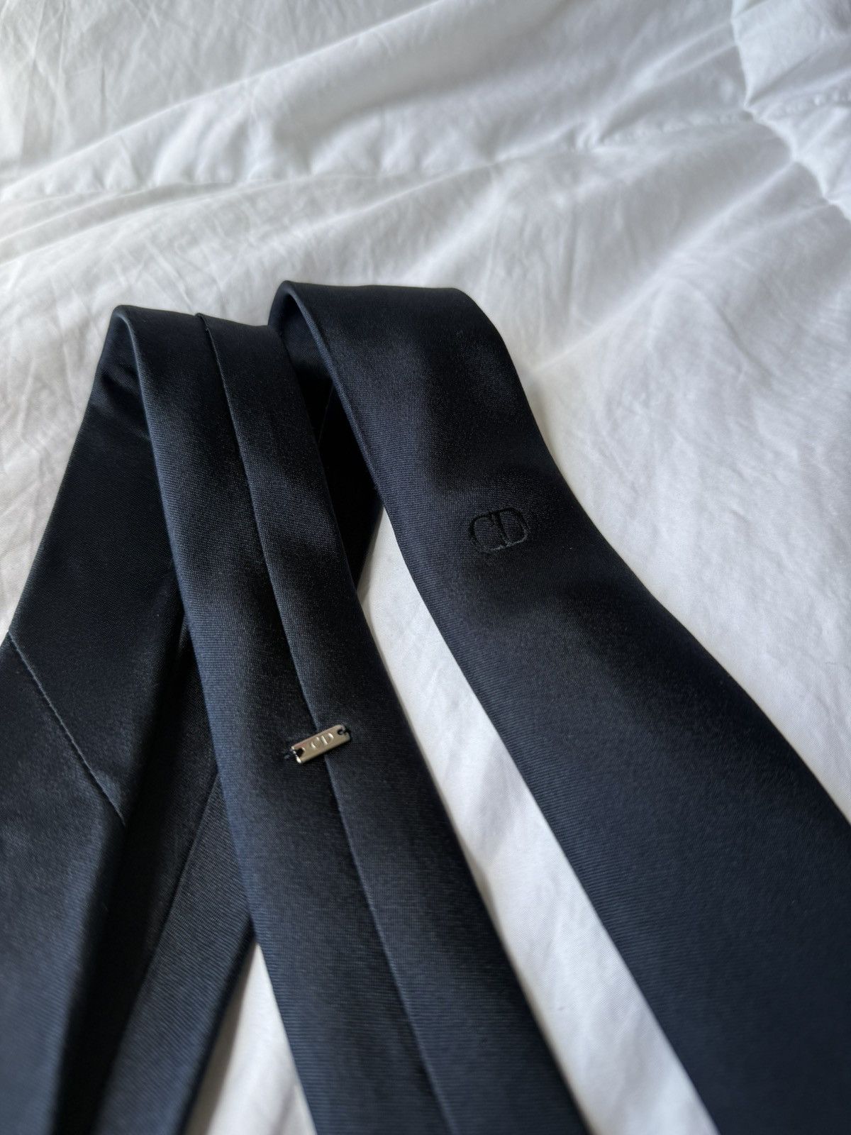 Dior Navy CD Icon Neck Tie Size ONE SIZE - 1 Thumbnail