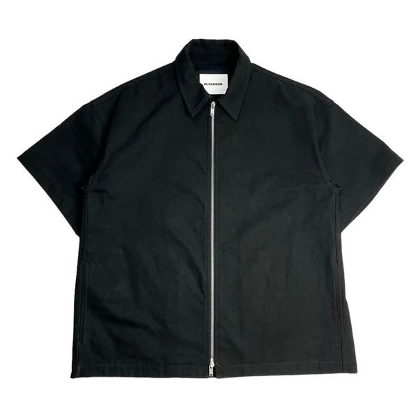 image of Jil Sander Jill Sander+ Short Sleeve Zip Jacket in Black, Men's (Size XL)