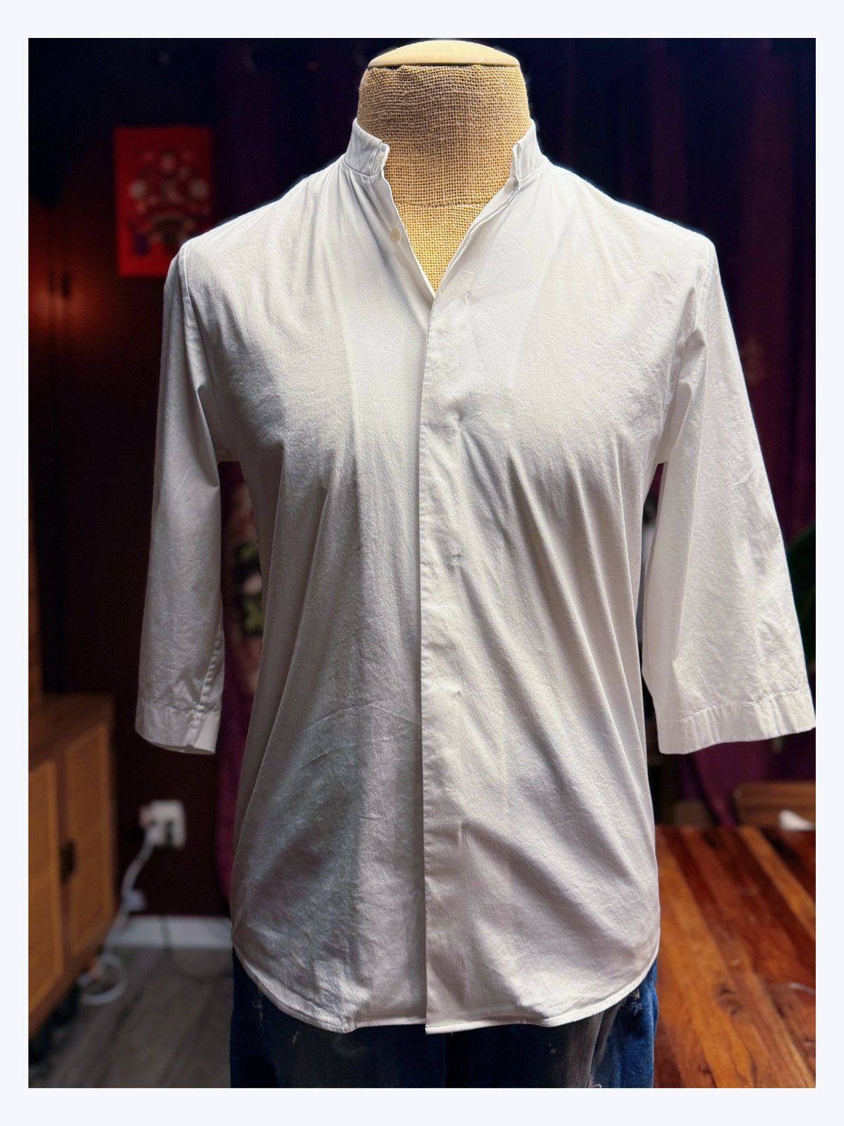 Cos COS Minimalist White Mandarin Collar Shirt Size US S / EU 44-46 / 1 - 3 Thumbnail