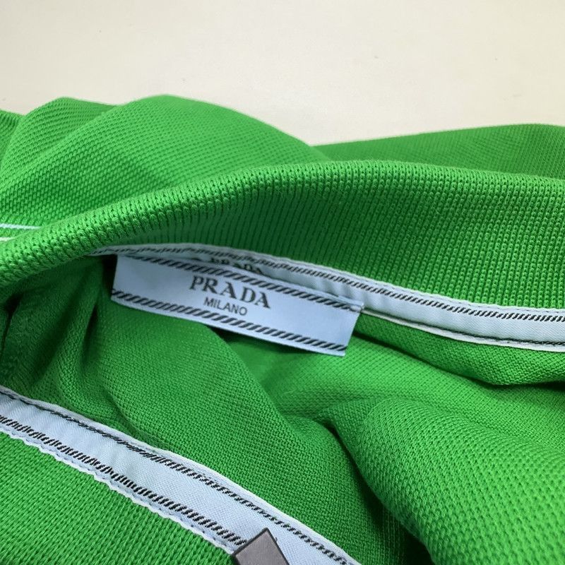 Prada Prada Green Logo Cotton Polo Shirt-2506 Size US XXL / EU 58 / 5 - 2 Thumbnail