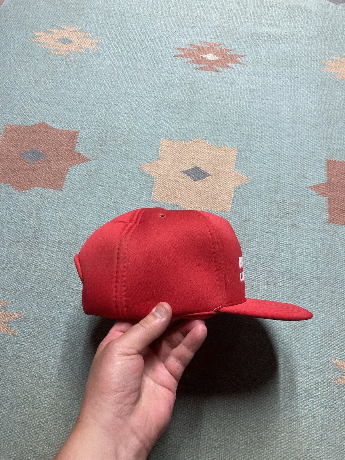 Vintage Vtg trucker hat Big L Lumberland Michigan crimson wood trees Size ONE SIZE - 8 Thumbnail