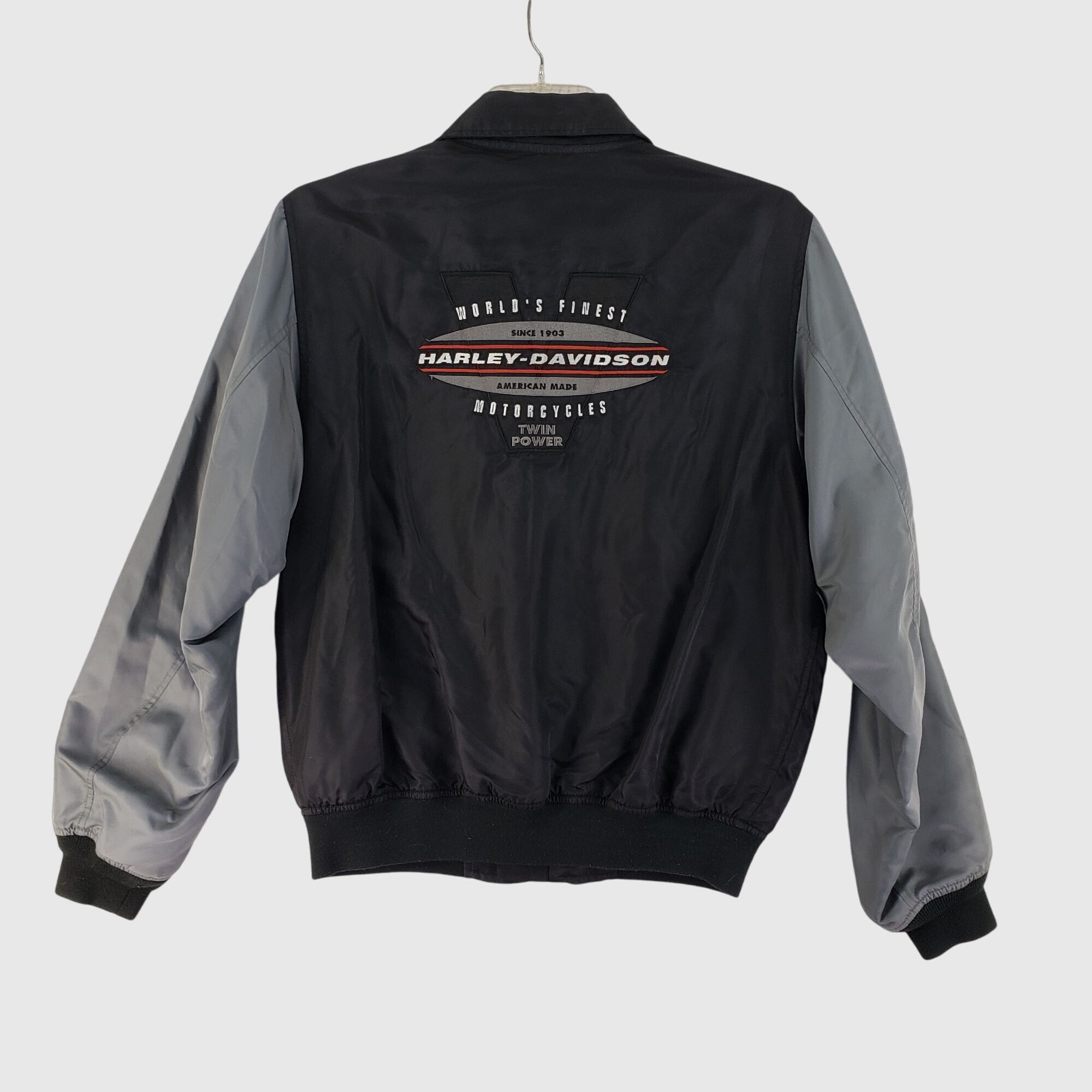 Harley Davidson Vintage Harley-Davidson Bomber Jacket With Embroidered Logos Size US M / EU 48-50 / 2 - 2 Thumbnail