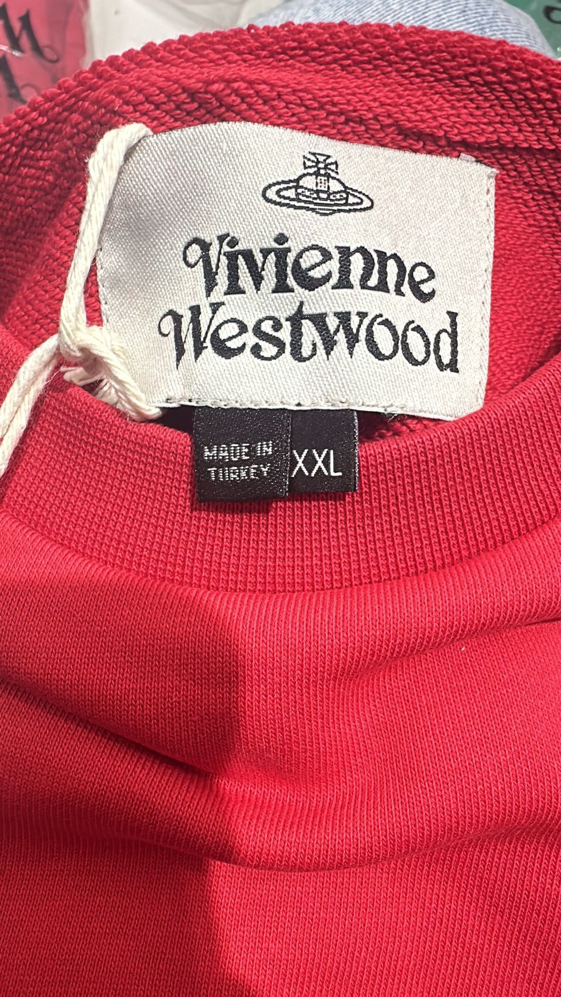 Vintage × Vivienne Westwood Vivienne Westwood Orb Logo Sweatshirt Red XXLarge Size US XXL / EU 58 / 5 - 4 Thumbnail