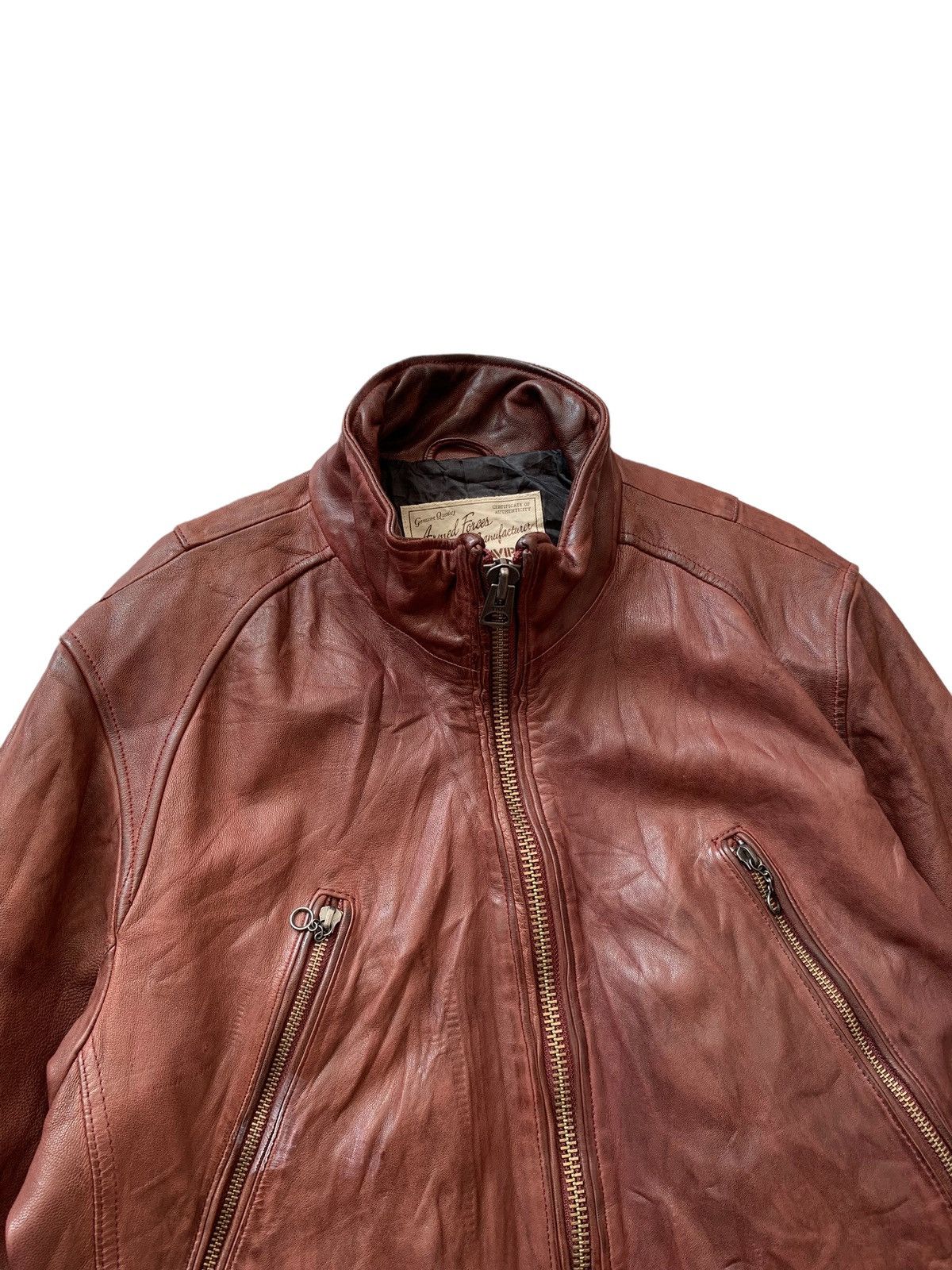 Avirex 🔥AVIREX SHEEPSKIN LEATHER BIKERS JACKETS Size US XL / EU 56 / 4 - 4 Thumbnail