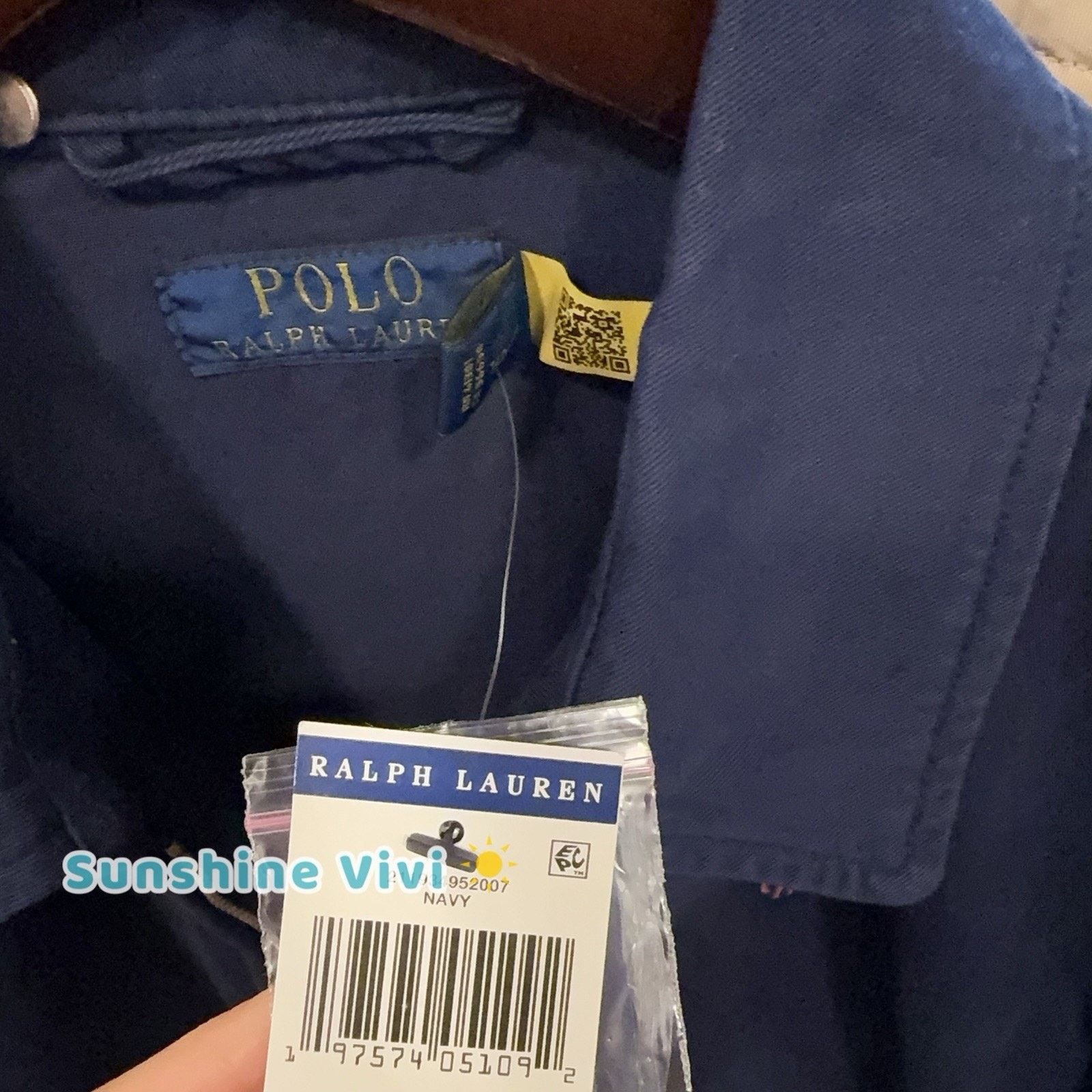 Polo Ralph Lauren NWT Polo Ralph Lauren Women's Cotton Twill JACKET Navy small Size S / US 4 / IT 40 - 3 Thumbnail