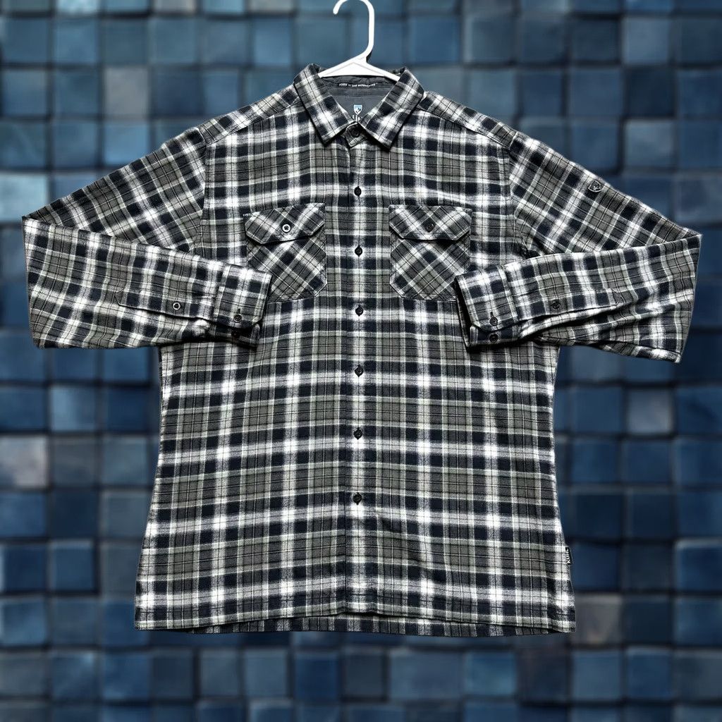 Vintage Kuhl Dillingr Shirt Mens M Gray Plaid Flannel Long Sleeve Button Up Outdoor 7186 Size US L / EU 52-54 / 3 - 1 Thumbnail