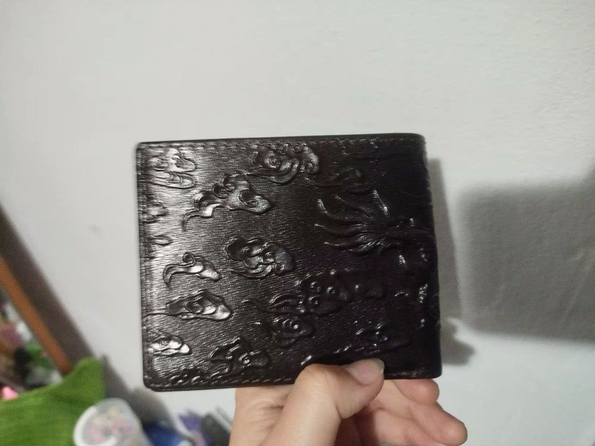 Genuine Leather Dragon Pattern Short Wallet Size ONE SIZE - 6 Thumbnail