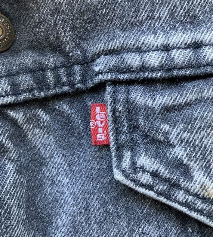 Levi's Vintage 80s Levi’s Sherpa Lined Denim Jacket Jean BLK Wash Size US M / EU 48-50 / 2 - 7 Thumbnail