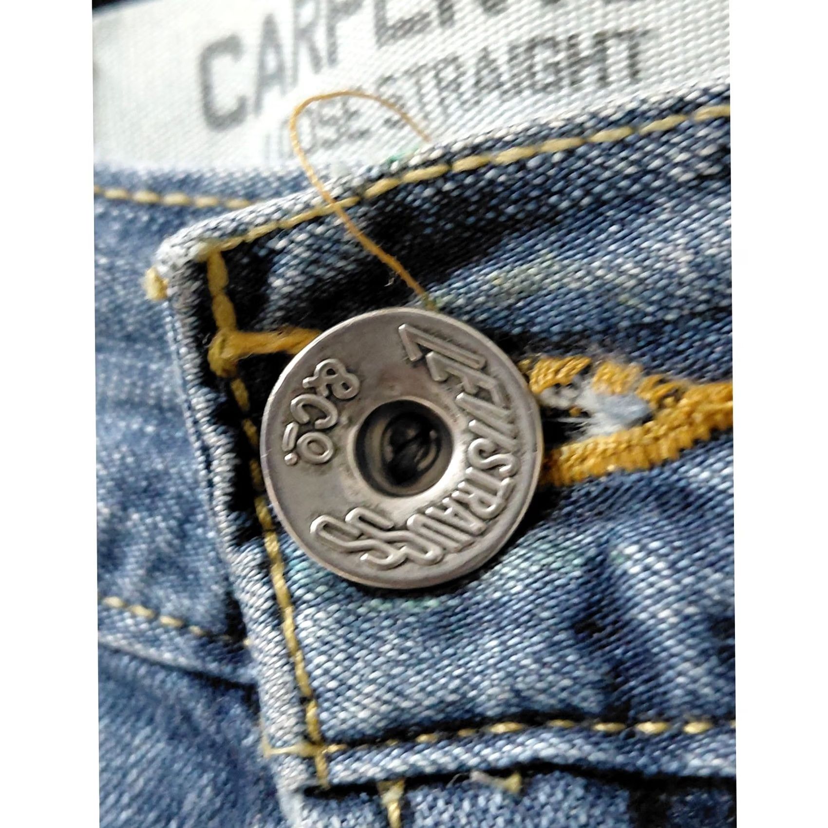 Levi's Levi's Carpenter Loose Straight Jeans Blue Solid Denim Size L32 W38 Mens Size US 32 / EU 48 - 3 Thumbnail