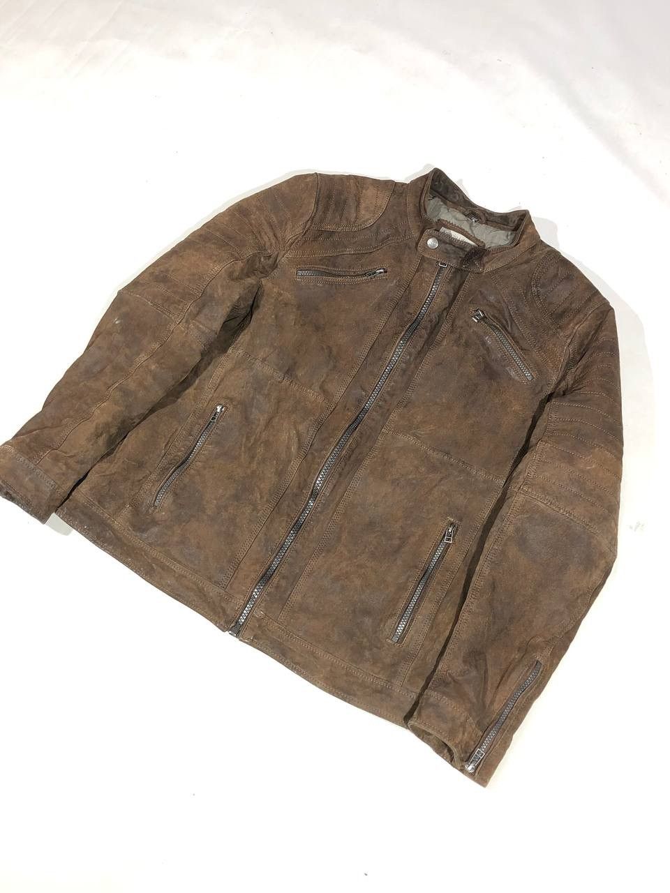 Angelo Litrico Angelo Litrico Racing Biker Leather Jacket Brown Size US L / EU 52-54 / 3 - 5 Thumbnail
