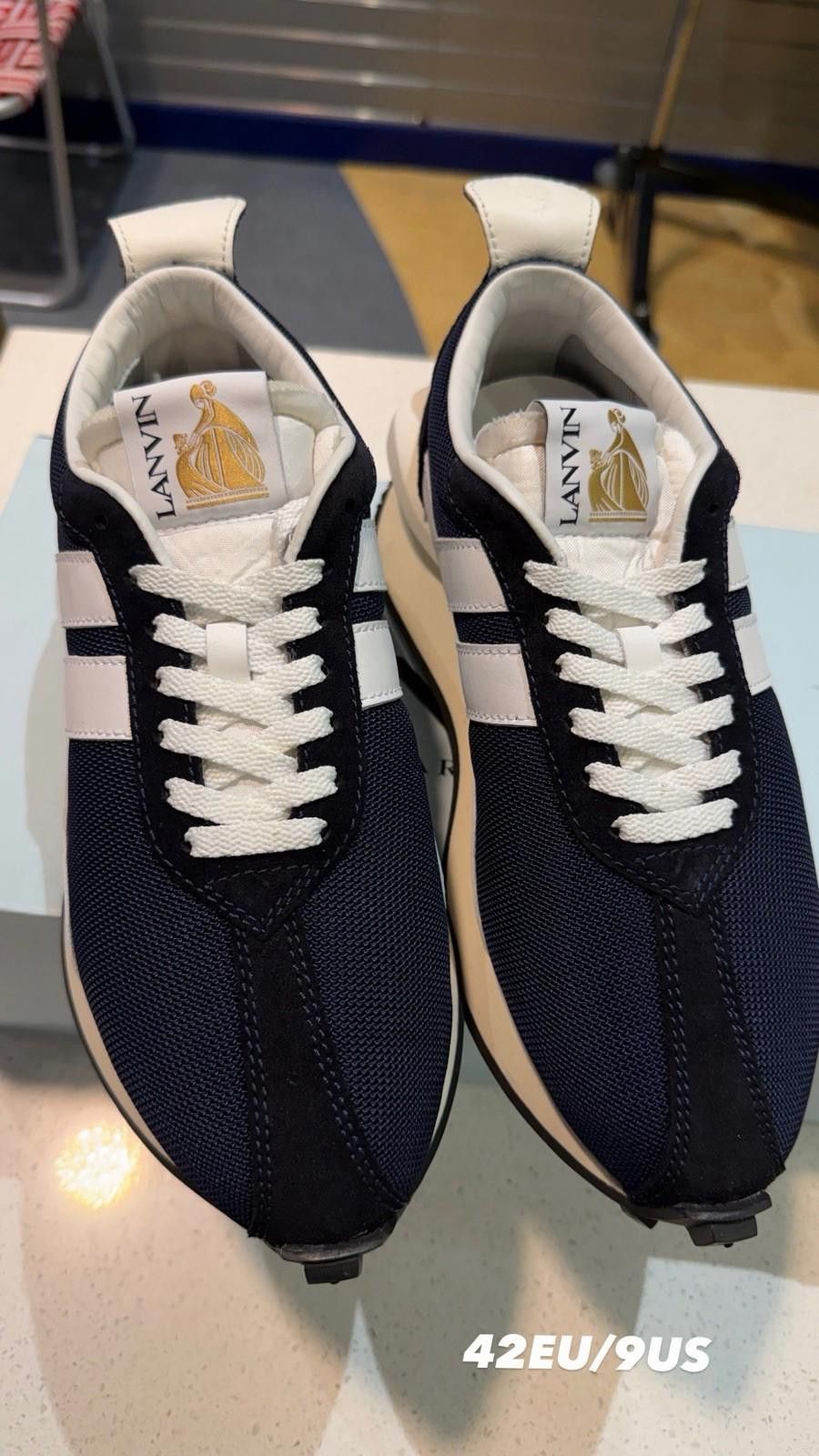 Lanvin LANVIN BLUE BUMPR SNEAKERS White Blue Size 42EU/9US Size US 9 / IT 39 - 11 Thumbnail