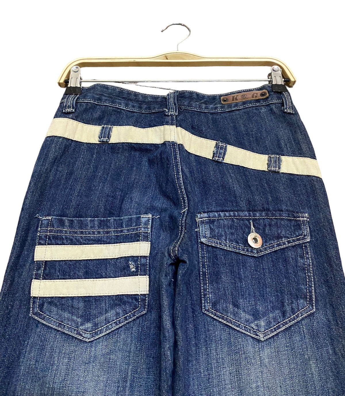 Japanese Brand × Vintage Vintage Japanese Brand Kugao Double Waist Jeans 1990s Size US 30 / EU 46 - 4 Thumbnail
