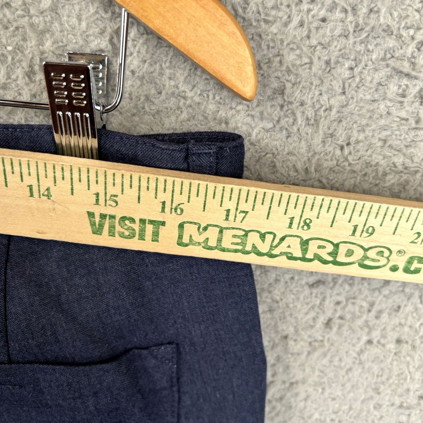 Vintage Hugo Boss Pants 5 Pocket Casual Chino Wool 100% Navy Flat Front 32x30 Men Regular Knitted? Size US 32 / EU 48 - 4 Thumbnail