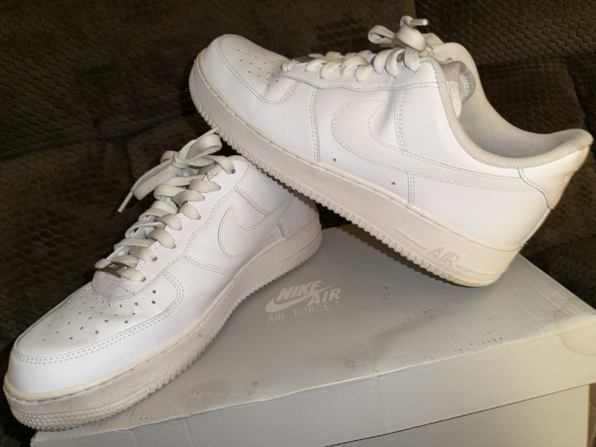 Nike Nike Air Force 1 ‘07 Low, White AF1, size 10, EXC in OG Box! Size US 10 / EU 43 - 1 Thumbnail
