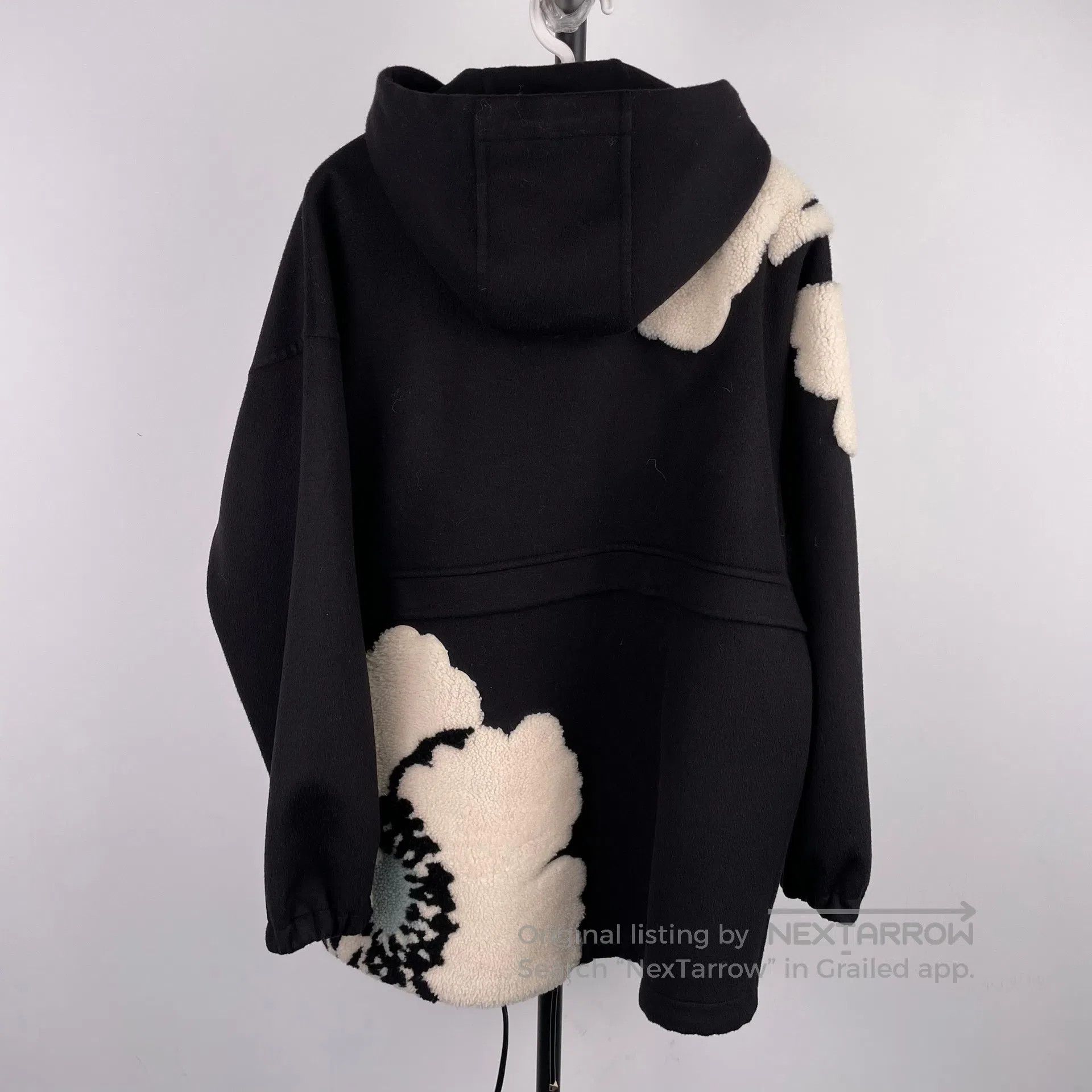 Valentino Valentino Black floral applique embroidery cotton hooded l Size XS / US 0-2 / IT 36-38 - 2 Thumbnail