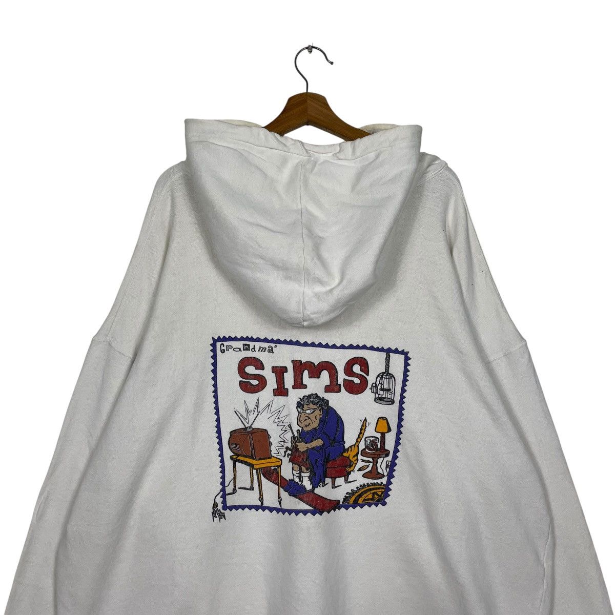Vintage Vintage Sims Snowboard Pullover Hoodie Size US XL / EU 56 / 4 - 2 Thumbnail