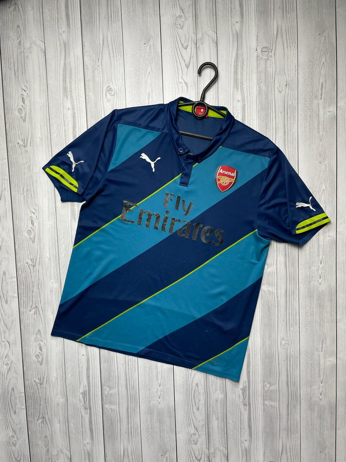 Puma × Vintage Vintage puma soccer jersey arsenal blue away rare Size US L / EU 52-54 / 3 - 1 Thumbnail