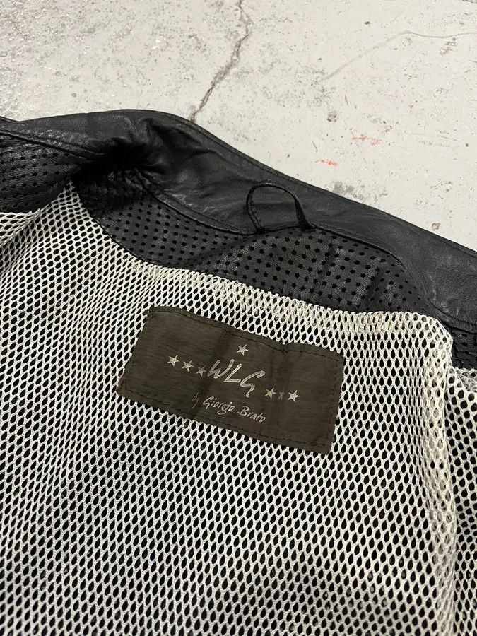 Giorgio Brato Giorgio Brato Black Perforated Leather Biker Jacket Size US M / EU 48-50 / 2 - 10 Thumbnail