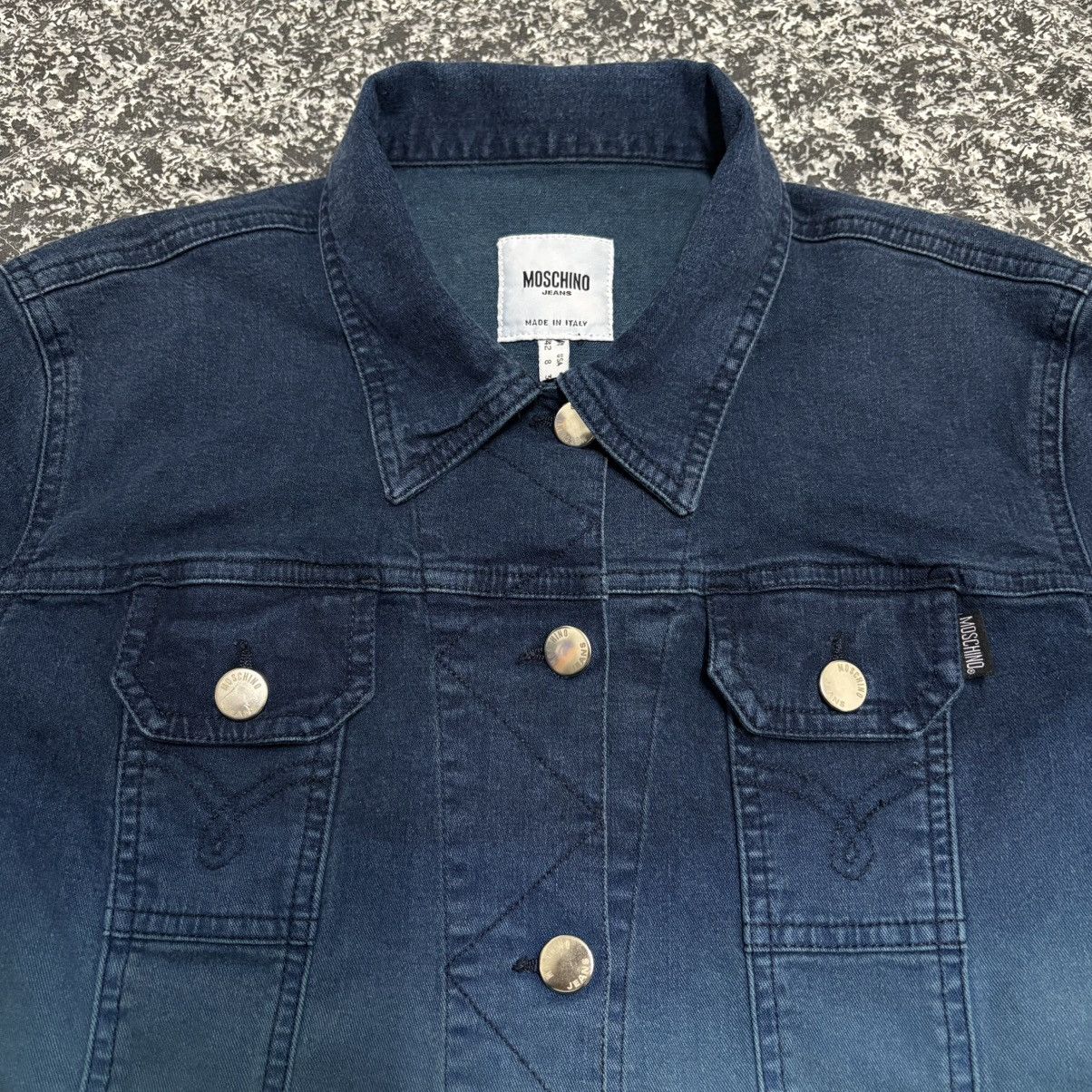 Moschino 🔴 MOSCHINO Vintage Denim Jacket 🔴 Size S / US 4 / IT 40 - 3 Thumbnail