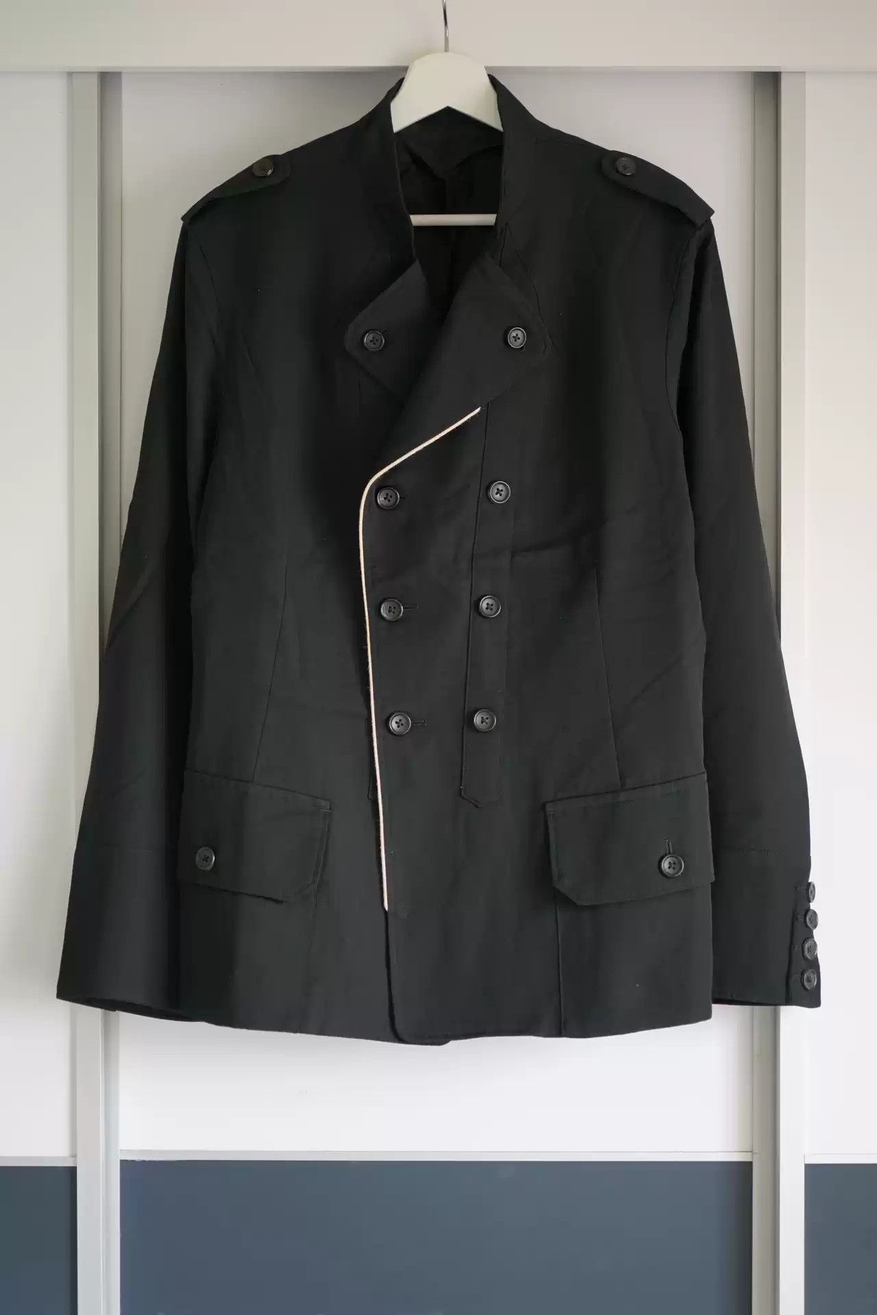 Yohji Yamamoto Yohji Yamamoto 12ss Multi-structure White Line Jacket Size US L / EU 52-54 / 3 - 1 Thumbnail