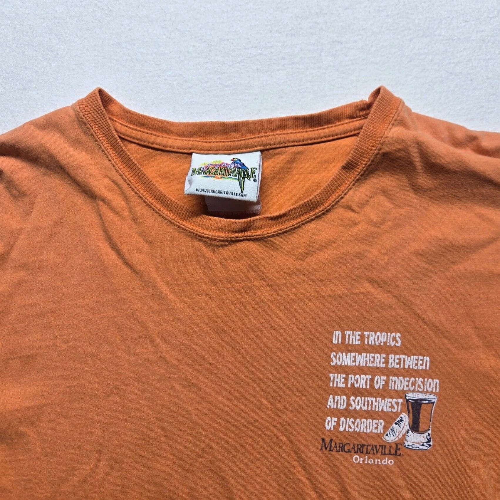 Vintage Margaritaville T-Shirt / Shirt Unisex Adults 2X Orange Logo Beach Tropical 90s Style Mens Womens Boys Girls Size US XXL / EU 58 / 5 - 3 Thumbnail