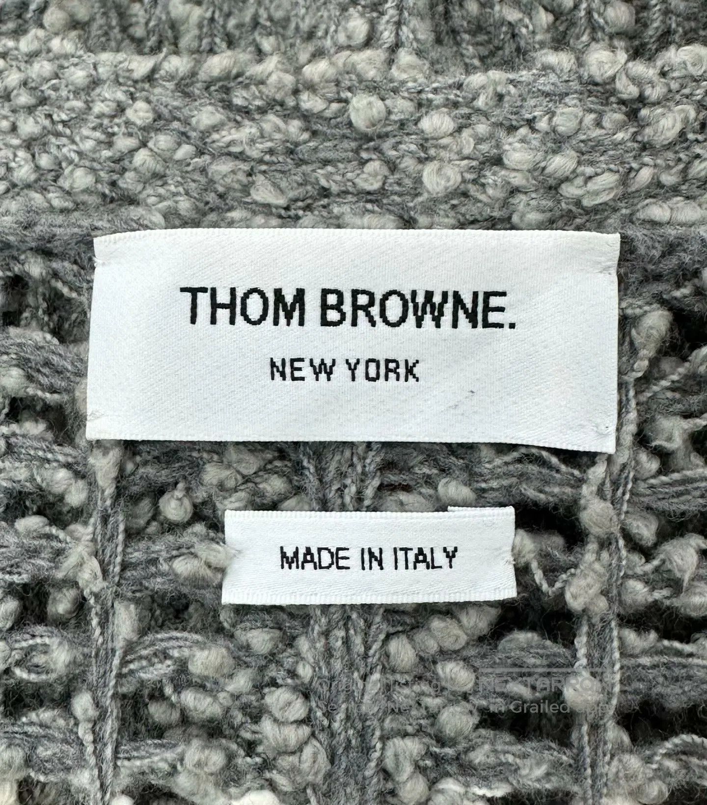 Thom Browne Thom Browne Gray and White Color Blocked Striped Knit Card Size S / US 4 / IT 40 - 3 Thumbnail