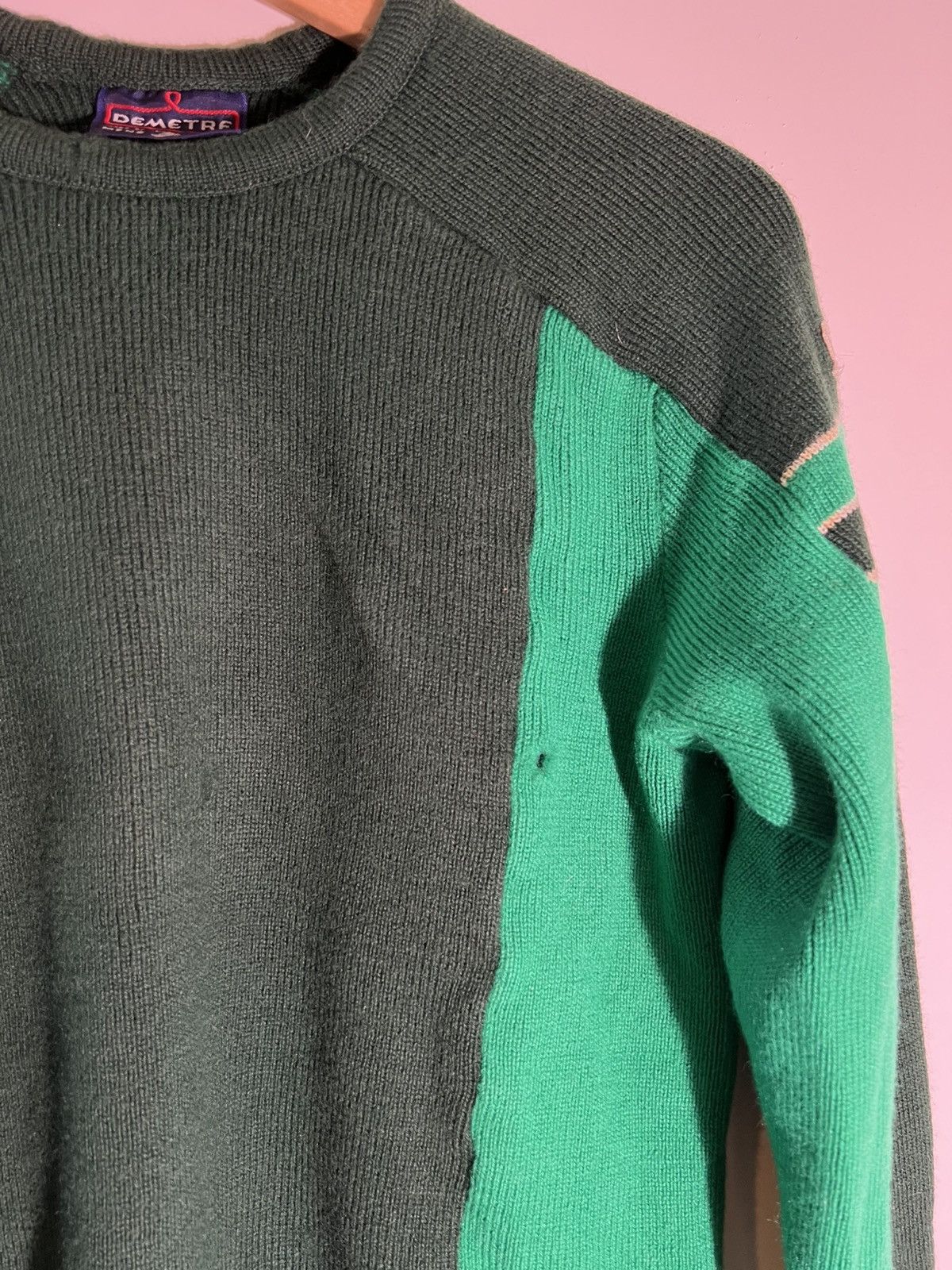 Vintage 70’s 80’s VTG Vintage Demetre Green Wool Retro Indie Sweater Size US M / EU 48-50 / 2 - 6 Thumbnail