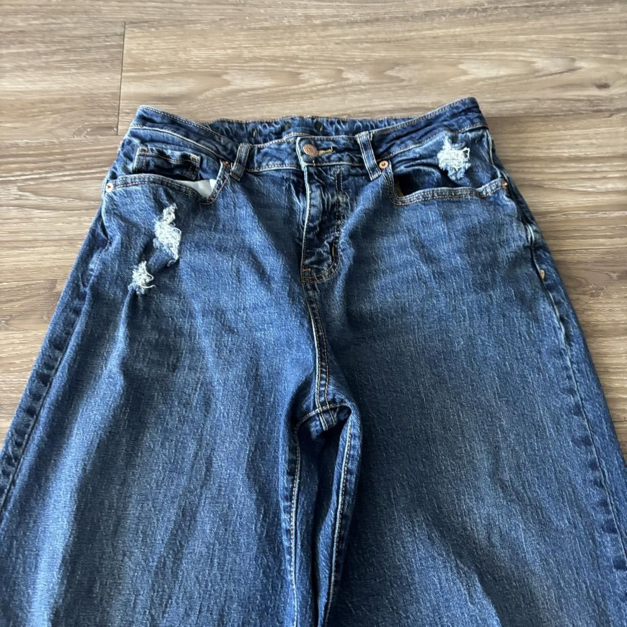 Japanese Brand Crazy Vintage Y2K/2000s Baggy Skater Style Wide Leg Distressed Denim Jeans! 30x31 Size US 30 / EU 46 - 5 Thumbnail