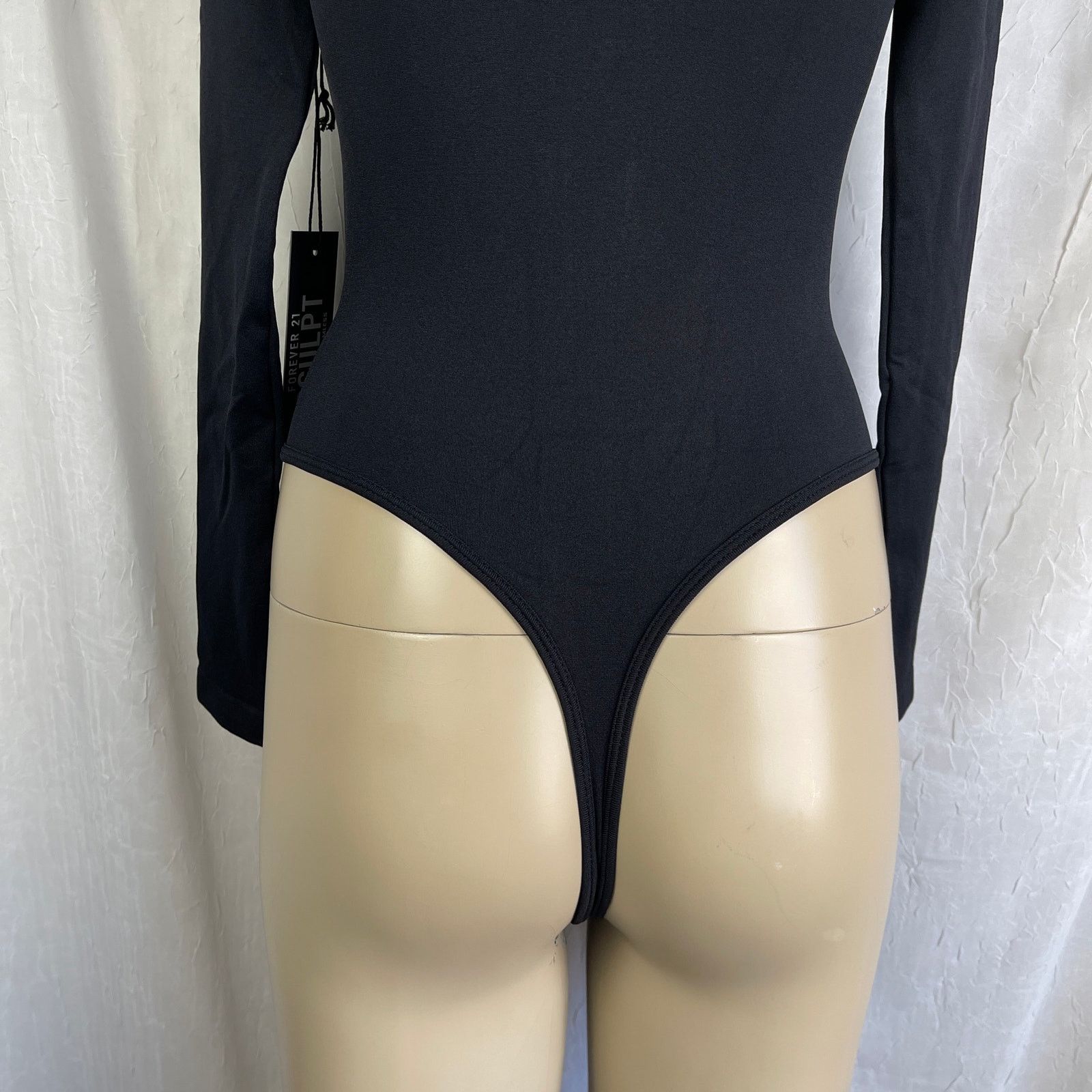 Forever 21 Forever 21 Seamless Thong Bodysuit Long Sleeve Black NWT S Size S / US 4 / IT 40 - 11 Thumbnail