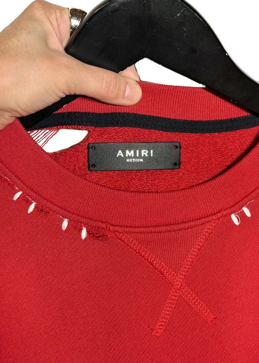 Amiri Amiri 2018 Red Shotgun Crocodile Embroidered Logo Sweatshirt Size US M / EU 48-50 / 2 - 7 Thumbnail