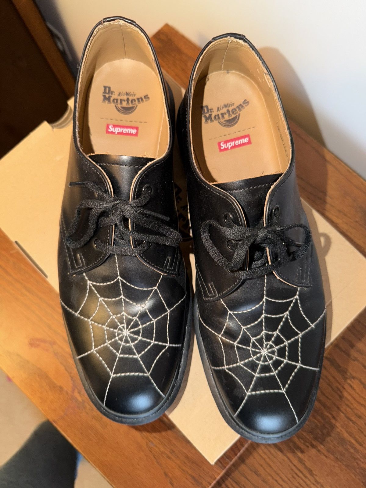 Dr. Martens × Supreme Dr. Marten X Supreme Derby 1461 - 3 Eye Spiderweb Size US 11 / EU 44 - 2 Thumbnail