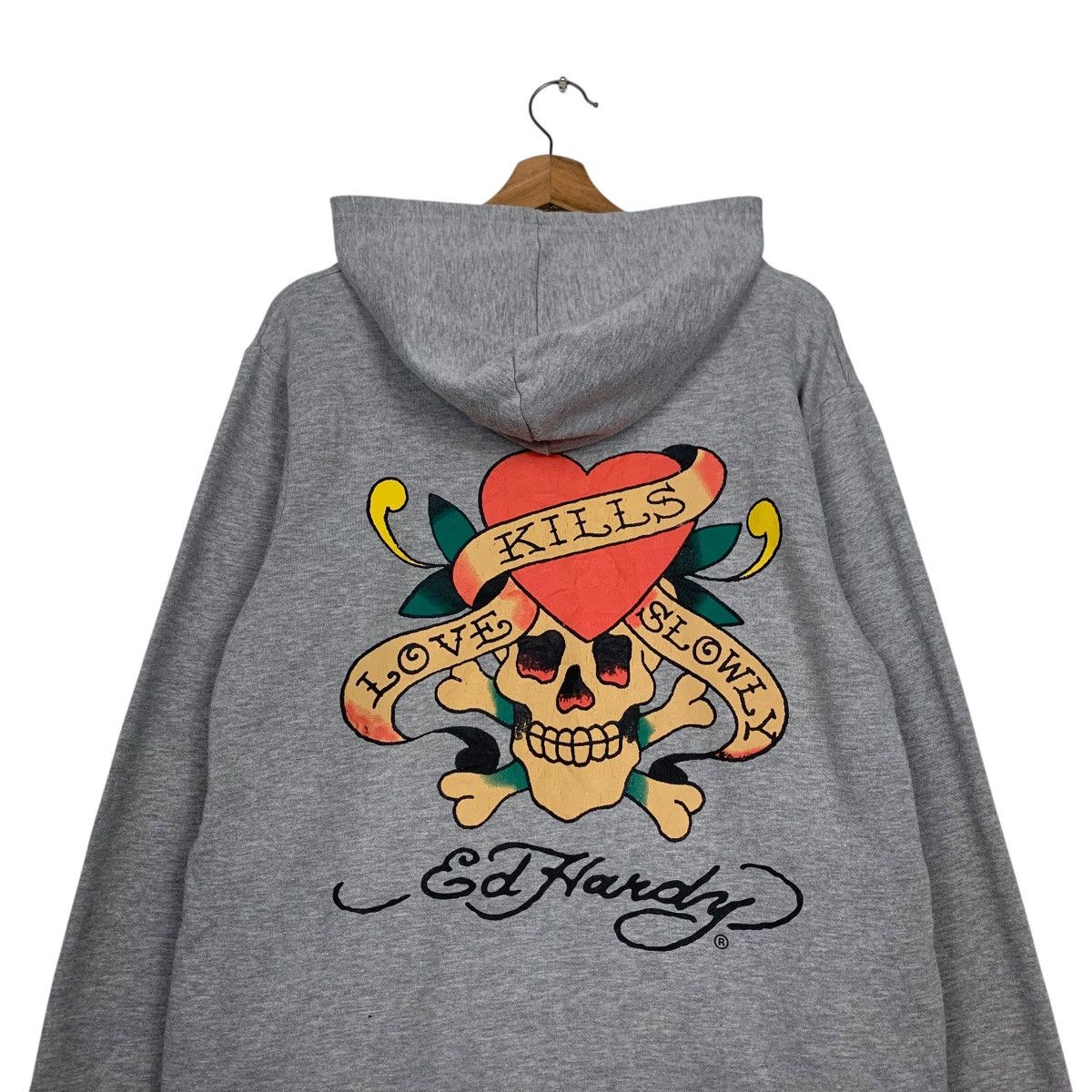 Ed Hardy Y2K Vintage ED HARDY Big Logo Graphics Hoodies #2212-C98 Size US L / EU 52-54 / 3 - 2 Thumbnail