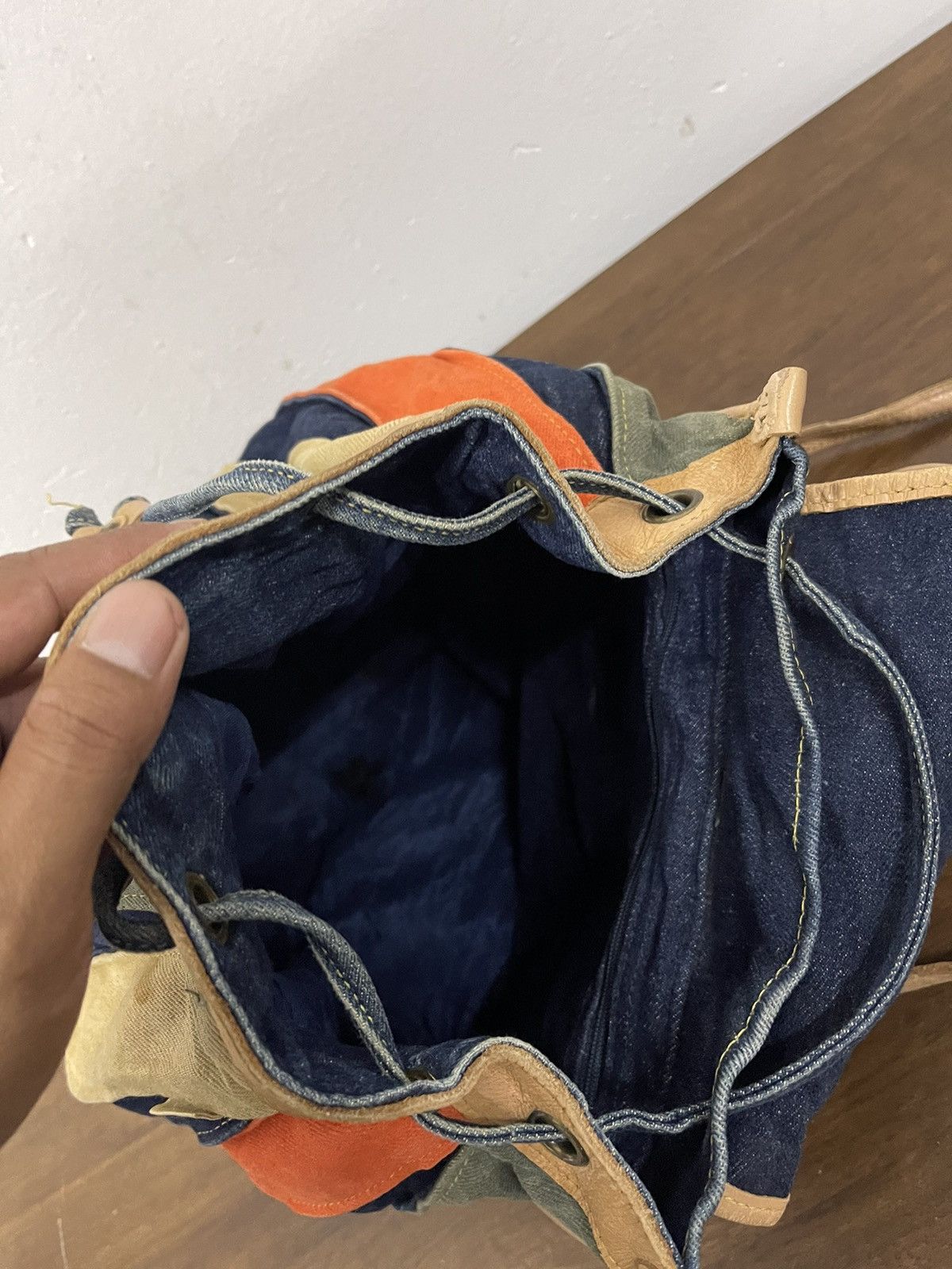 Japanese Brand × Vintage Japan denim Pumpkin Rucksack Bag Size ONE SIZE - 22 Thumbnail