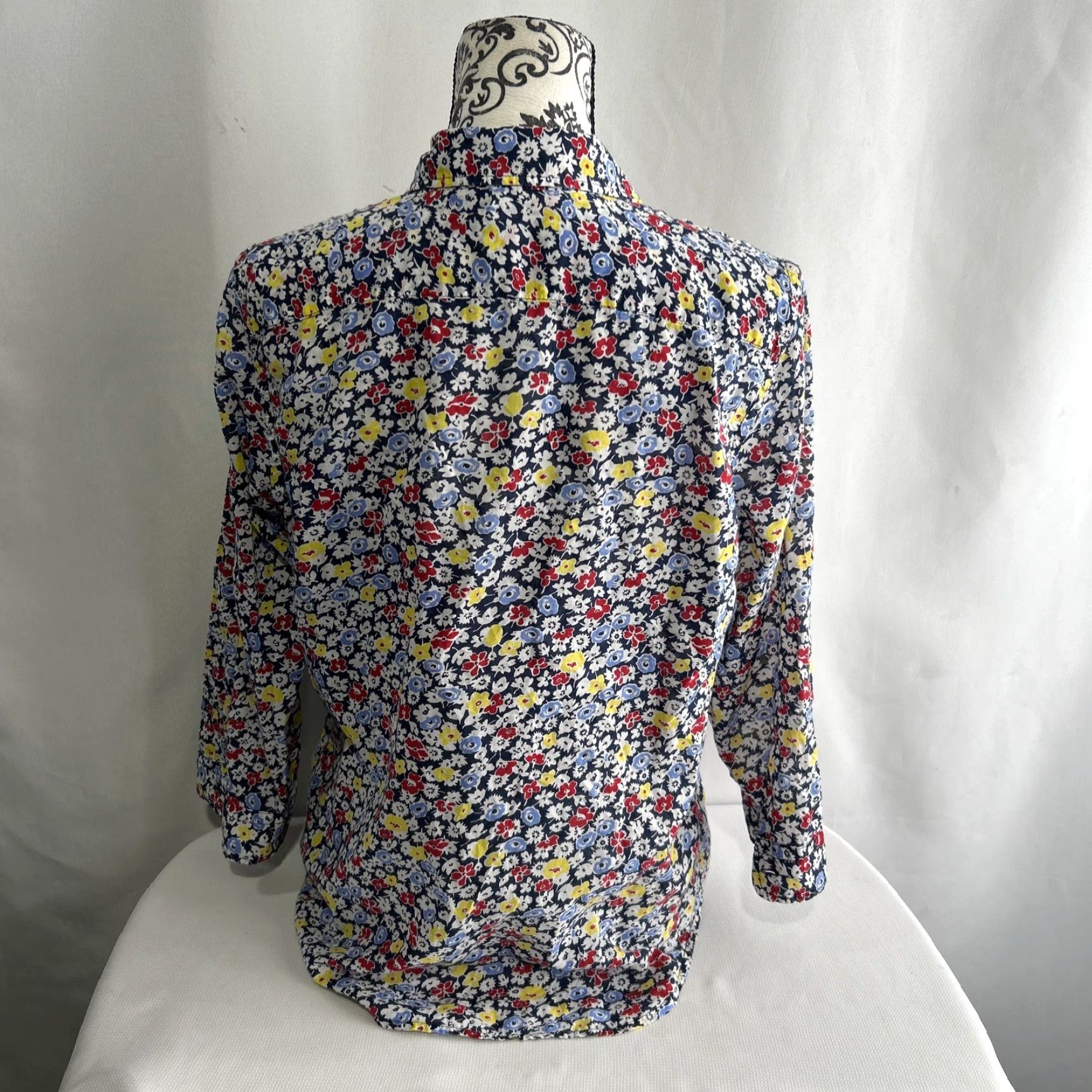 Ralph Lauren Ralph Lauren Cotton Button Down Blouse 3/4 Sleeve Size M Colorful Floral Women’s Size M / US 6-8 / IT 42-44 - 3 Thumbnail