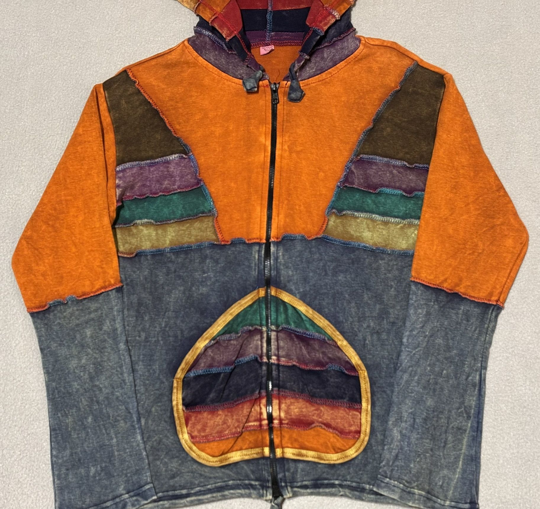 Vintage Boho Hippie Nepal Zip Hoodie Size L Size L / US 10 / IT 46 - 4 Thumbnail
