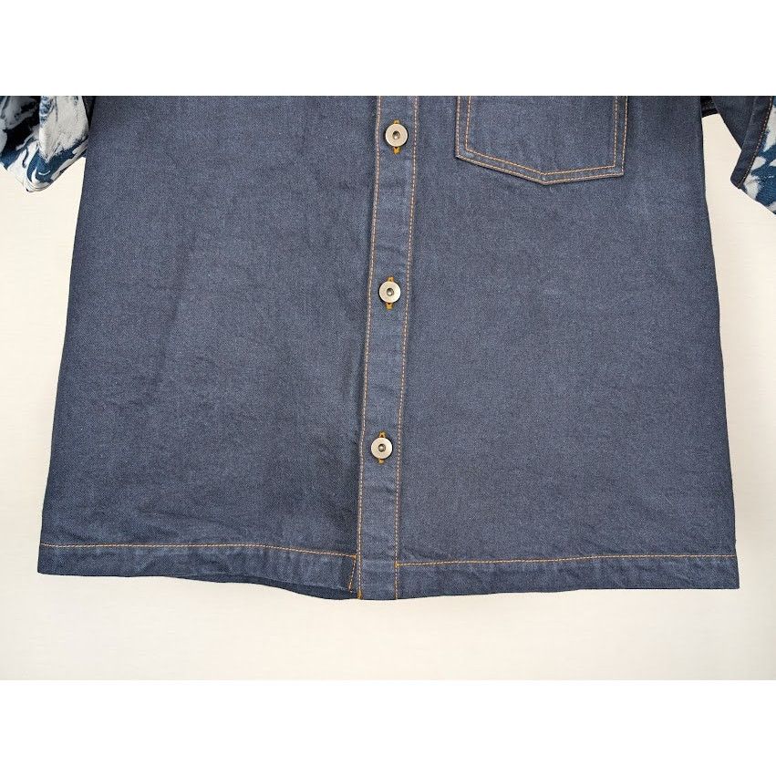 Burberry o1rshd1 Denim Shirt in Indigo Blue Size US S / EU 44-46 / 1 - 5 Thumbnail