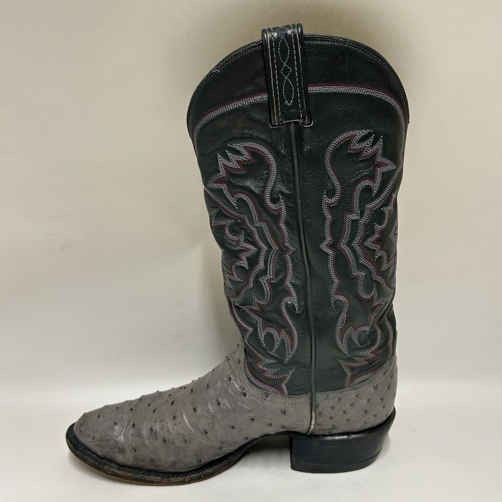 Tony Lama Tony Lama El Rey Gray Full Quill Ostrich Cowboy Boots Size US 8.5 / EU 41-42 - 7 Thumbnail