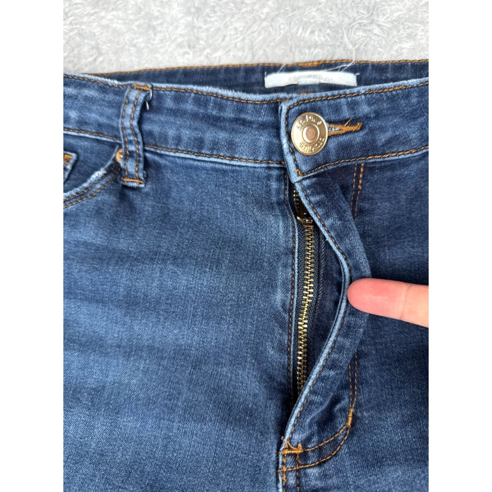Denime VINTAGE STS Blue Women’s Skinny Jeans 31 Blue Denim Mid Rise Stretch Cotton 80s 90s, Designer, Fall Spring Summer Winter, Girls Size 24" / US 00 / IT 34 - 5 Thumbnail