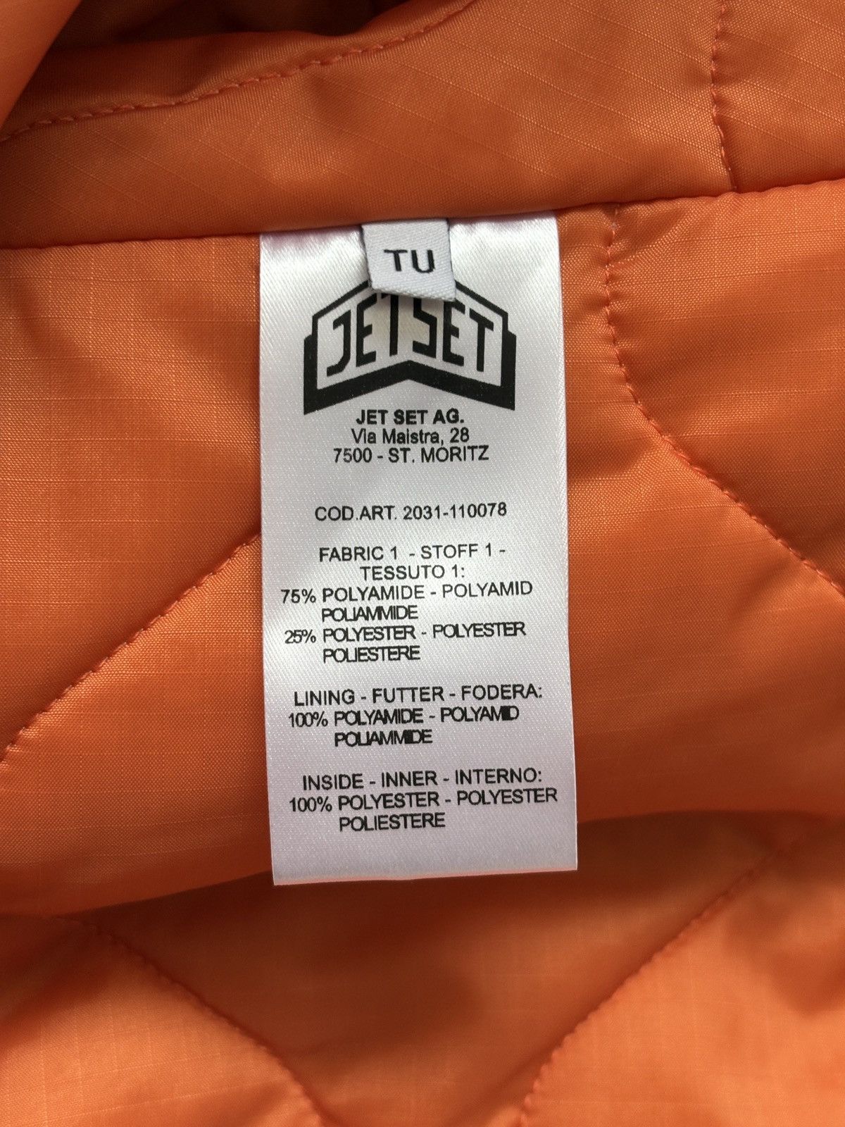 JET SET Jet Set Fall Winter 2020 Jacket, BlackOrange, Size TU Size ONE SIZE - 13 Thumbnail
