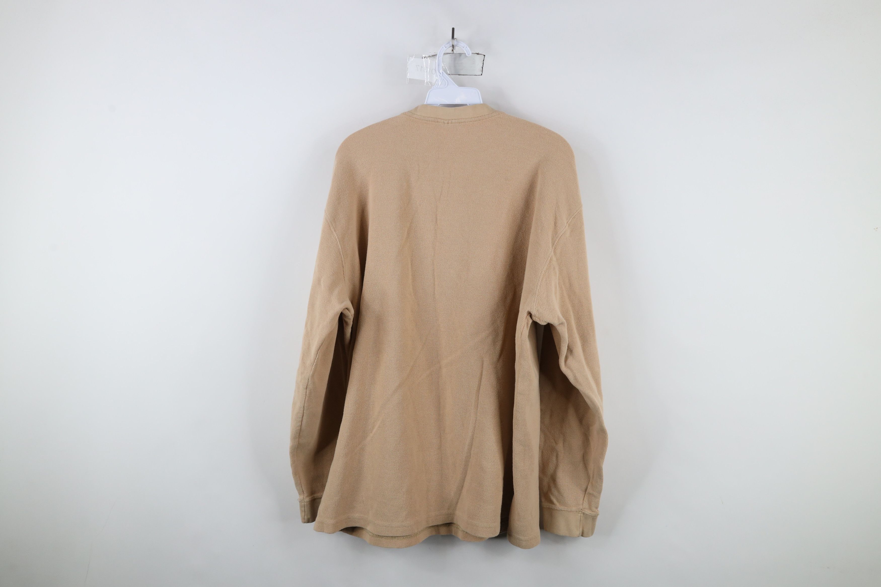 Carhartt × Vintage Vintage Carhartt Thermal Waffle Knit Henley T-Shirt Beige Size US XL / EU 56 / 4 - 10 Thumbnail