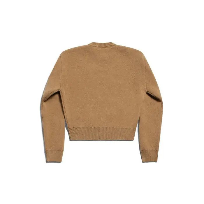 Balenciaga o1bcso1str0226 Cropped Sweater In Brown Size US XL / EU 56 / 4 - 2 Thumbnail