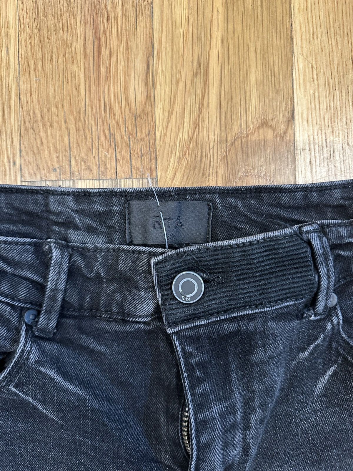 Rta RTA White Spell Distressed Black Denim Jeans Size 28 Size US 28 / EU 44 - 3 Thumbnail