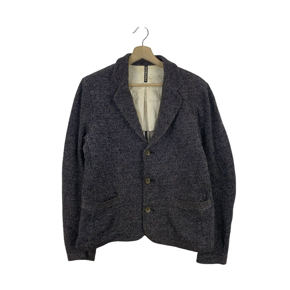 Vintage Vintage FRAPBOIS Tweed Blazer Jacket Japanese Designer Size M / US 6-8 / IT 42-44 - 4 Thumbnail