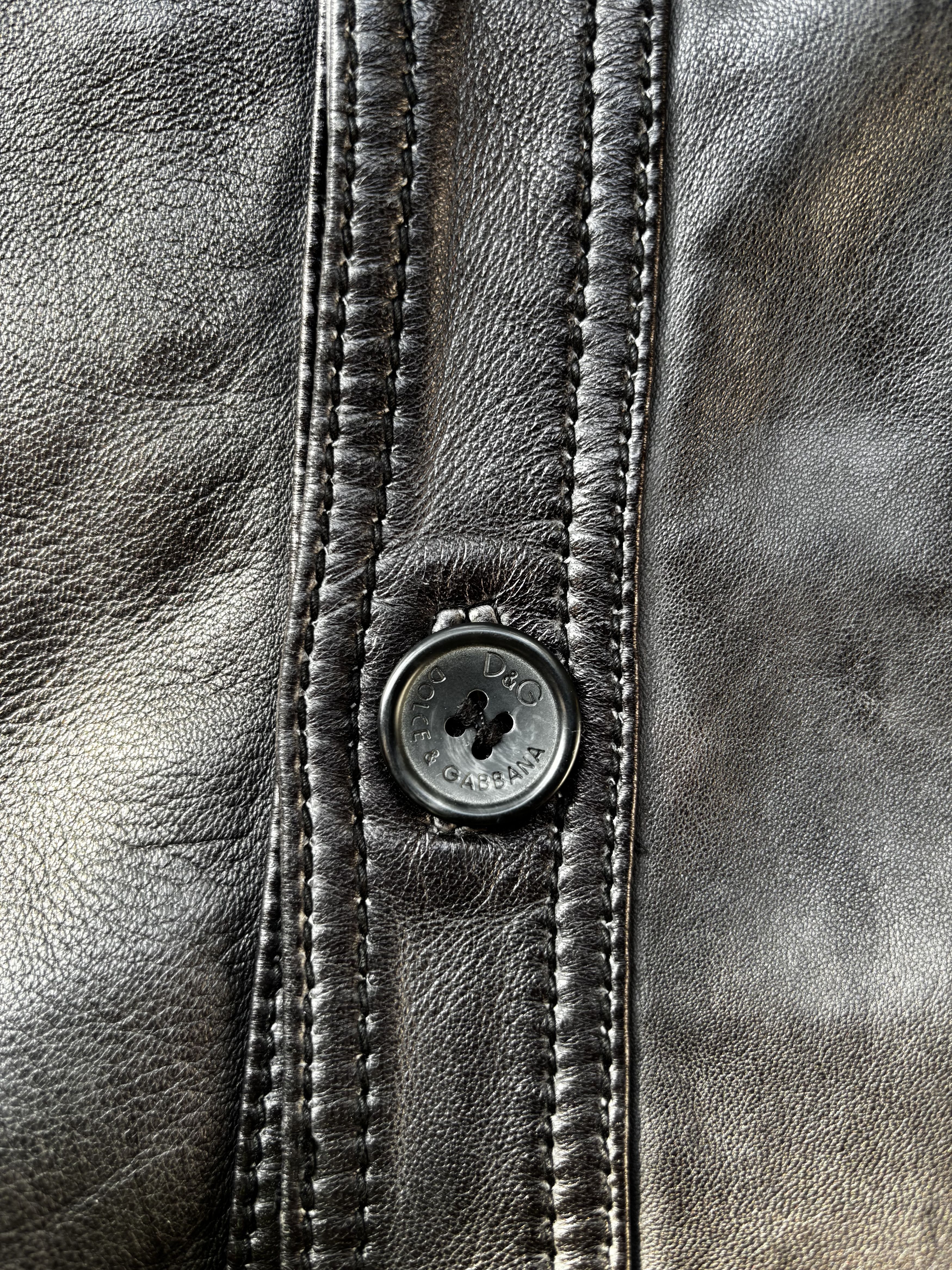 Dolce & Gabbana AW2007 Dolce & Gabbana Lamb Leather Jacket Size US M / EU 48-50 / 2 - 3 Thumbnail