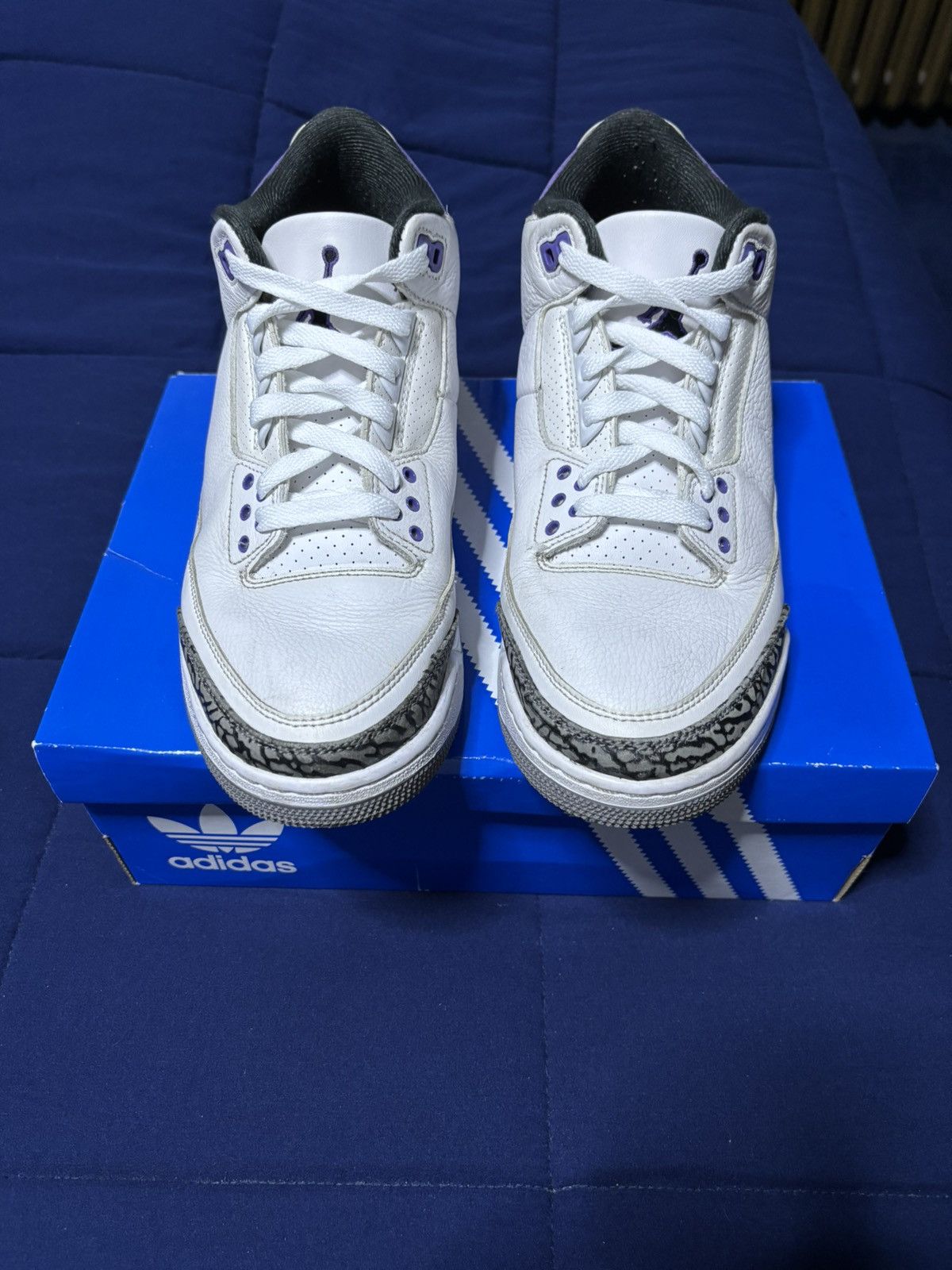 Jordan Brand Jordan 3 Retro Dark Iris 2022 Size 9.5 Size US 9.5 / EU 42-43 - 2 Thumbnail