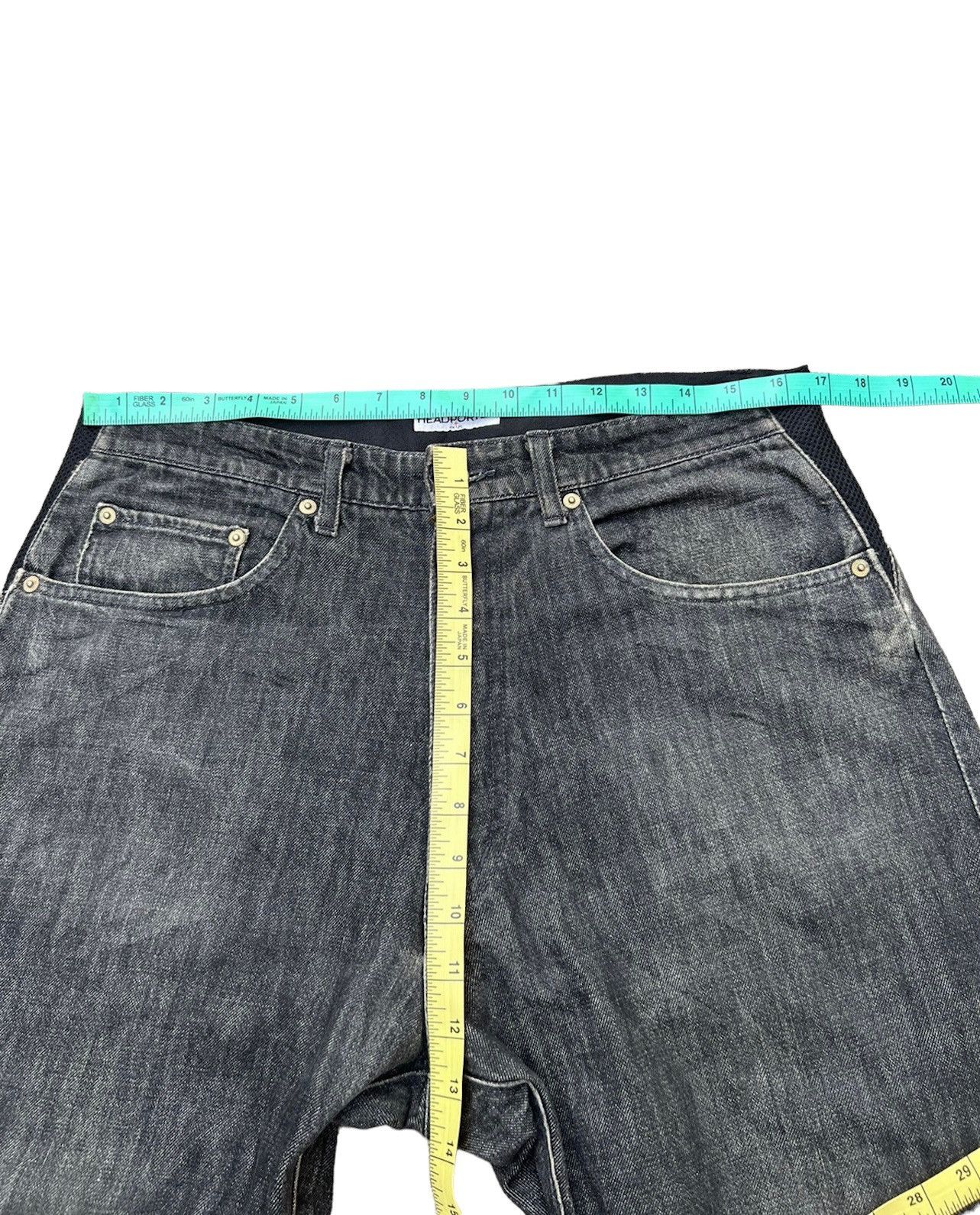 Head Porter Vintage Headporter Japan Faded Black Denim Hybrid Jeans Size US 33 - 3 Thumbnail
